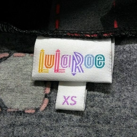 Lularoe Azure Gray Background Abstract Print XS skirt - Picture 4 of 4